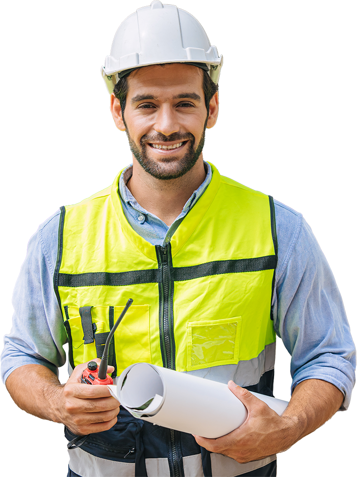 Engineers conducting site walkthrough