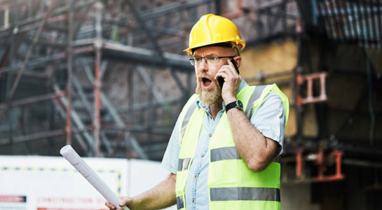 man having a dispute with contractor